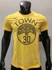 NBA Yellow #30 Cotton T Jersey