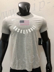USA NBA Gray Cotton T Jersey
