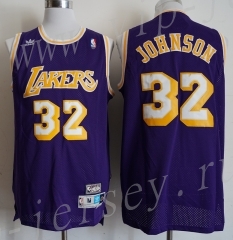 Los Angeles Lakers Johnson Purple #32 NBA Jersey
