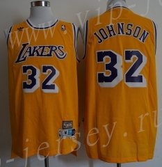 Los Angeles Lakers Johnson Yellow #32 NBA Jersey