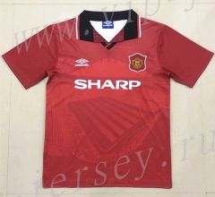 Retro Version 1994-1996 Manchester United Home Red Thailand Soccer jersey AAA-908