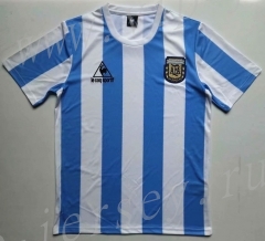 Retro Version 1986 Argentina Home Blue&White Thailand Soccer Jersey AAA-912