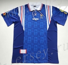 Retro Version 1996 Season France Home Blue Thailand Soccer Jersey AAA-912