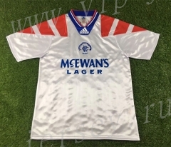 Retro Version 1992-1994 Rangers Away White Thailand Soccer Jersey AAA-503