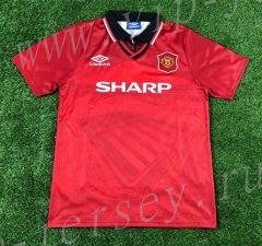 Retro Version 1994-1996 Manchester United Home Red Thailand Soccer jersey AAA-503