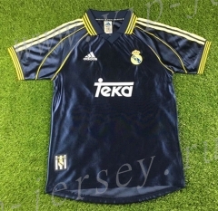 Retro Version 1998-2000 Real Madrid Away Black Thailand Soccer Jersey AAA-503
