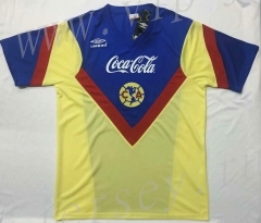 Retro Version 1988 Club America Home Yellow Thailand Soccer Jersey AAA-912