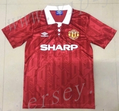 Retro Version 1994 Manchester United Home Red Thailand Soccer Jersey AAA-908