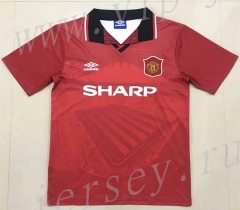 Retro Version 1994-1996 Manchester United Home Red Thailand Soccer Jersey AAA-908