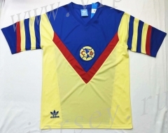 Retro Version 1987 Club America Home Yellow Thailand Soccer Jersey AAA-912