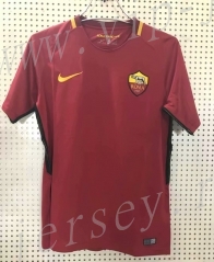 Retro Version 17-18 Roma Home Red Thailand Soccer Jersey AAA-811