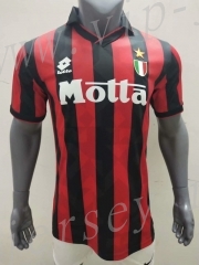 Retro Version 1992-1994 AC Milan Home Red&Black Thailand Soccer Jersey AAA-416