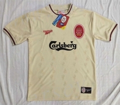 Retro Version 1996-1997 Liverpool Away Yellow Thailand Soccer Jersey AAA