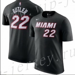 Miami Heat NBA Black #22 Cotton T Jersey