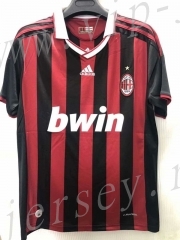 Retro Version 2009 AC Milan Home Red&Black Thailand Soccer Jersey AAA