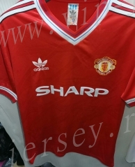 Retro Version 1986 Manchester United Home Red Thailand Soccer Jersey AAA