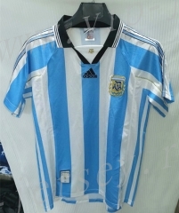 Retro Version 1998 Argentina Home Blue&White Thailand Soccer Jersey AAA