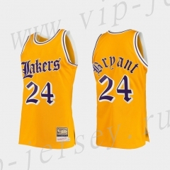 Retro Version Los Angeles Lakers Yellow #24 NBA Jersey