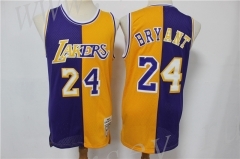 Retro Version Los Angeles Lakers Yellow&Purple #24 NBA Jersey