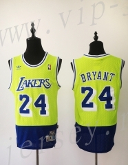 Retro Version Los Angeles Lakers Green&Camouflage Blue #24 NBA Jersey