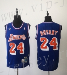 Retro Version Los Angeles Lakers Camouflage Blue #24 NBA Jersey