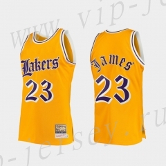 Retro Version Los Angeles Lakers Yellow #23 NBA Jersey