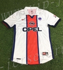 Retro Version 1998-1999 Paris SG Away White Thailand Soccer Jersey AAA-503
