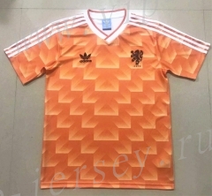 Retro Version 1988 Netherlands Home Orange Thailand Soccer Jersey AAA-908