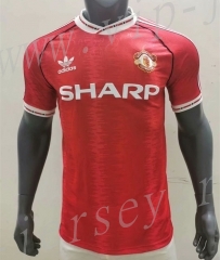 Retro Version 1990-1992 Manchester United Home Red Thailand Soccer jersey AAA-416