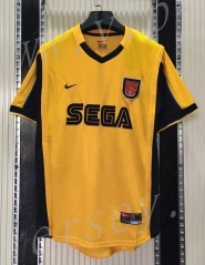 Retro Version 1999-2000 Arsenal Away Yellow Thailand Soccer Jersey AAA-C1046