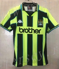 Retro Version 98-99 Manchester City Black&Green Thailand Soccer Jersey AAA-811