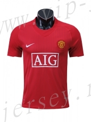 Retro Version 07-08 Manchester United Home Red Thailand Soccer Jersey AAA-710