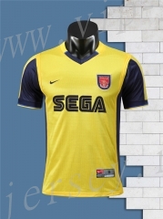 Retro Version 99-00 Arsenal Away Yellow Thailand Soccer Jersey AAA-710