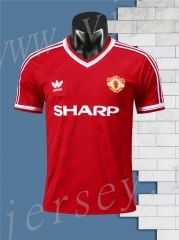 Retro Version 86 Manchester United Home Red Thailand Soccer Jersey AAA-710