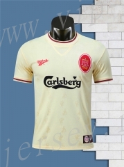 Retro Version 96-97 Liverpool Away Yellow Thailand Soccer Jersey AAA-710