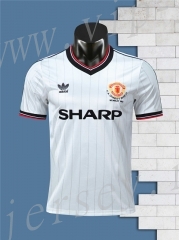 Retro Version 1983 Manchester United White Thailand Soccer Jersey AAA-710