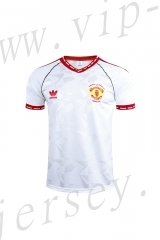 Retro Version 1991 Manchester United Away White Thailand Soccer Jersey AAA-710