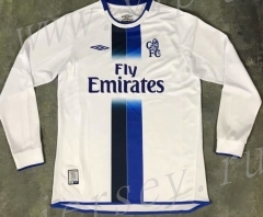 Retro Version 2003-2005 Chelsea White Thailand LS Soccer Jersey AAA-510