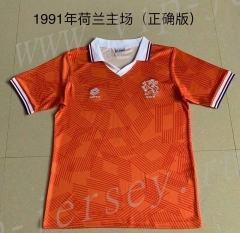 Retro Version 1991 Netherlands Home Orange Thailand Soccer Jersey AAA-AY