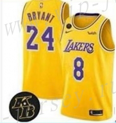 Los Angeles Lakers Yellow #24 Kobe NBA Jersey