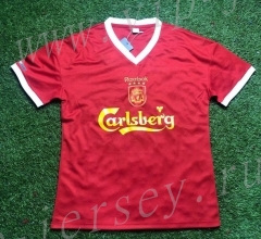 Retro Version 2000-2001 Liverpool Home Red Thailand Soccer Jersey AAA-503