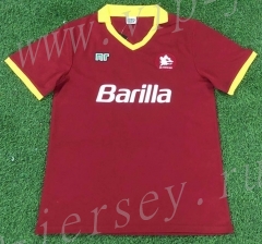 Retro Version 89-990 Roma Home Red Thailand Soccer Jersey AAA-503