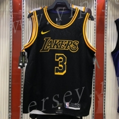 Snakeskin Version Los Angeles Lakers Black #3 NBA Jersey-311