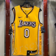 City Version Los Angeles Lakers Yellow #0 NBA Jersey-311