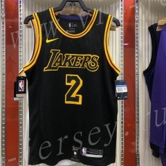 Snakeskin Version Los Angeles Lakers Black #2 NBA Jersey-311