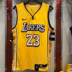 City Version Los Angeles Lakers Yellow #23 NBA Jersey-311