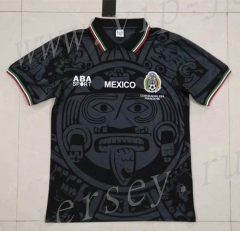 Retro Version Mexico Black Thailand Soccer Jersey-422