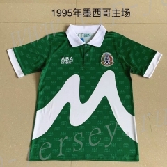Retro Version 1995 Season Mexico Home Green Thailand Soccer Jersey-AY