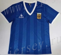 Retro Version 86 Argentina Away Blue Thailand Soccer Jersey AAA-912