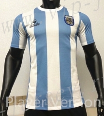 Player Version Retro Version 1986 Argentina Home Blue&White Thailand Soccer Jersey AAA-CS